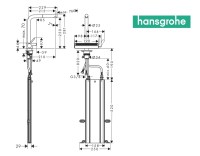 MEDIDAS MONOMANDO COCINA EXTRAIBLE SELECT M81 AQUNO HANSGROHE